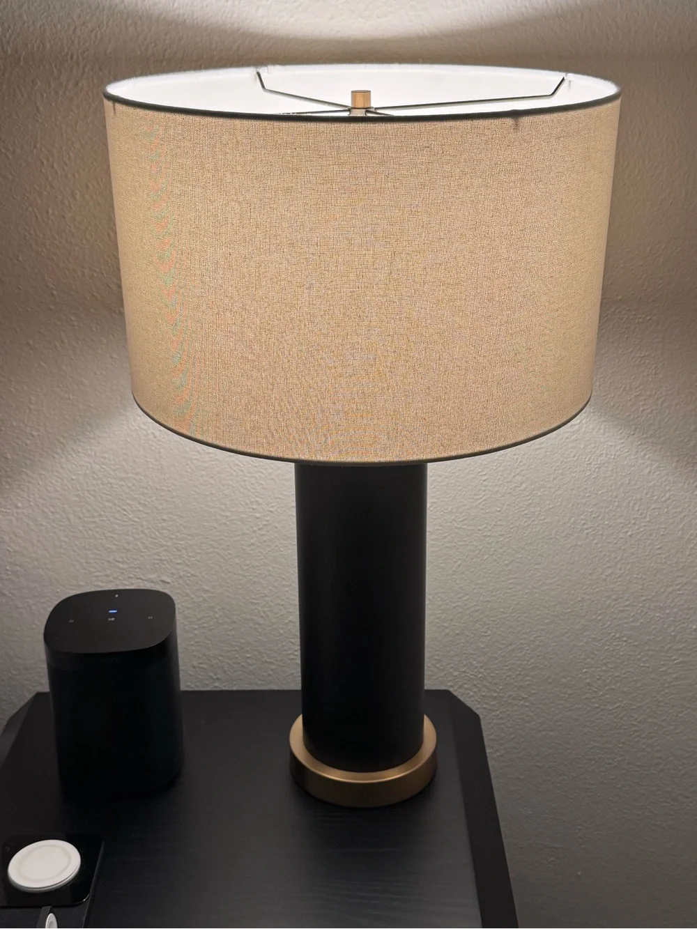 West Elm Pillar Table Lamp Base Dark Bronze Brass 25